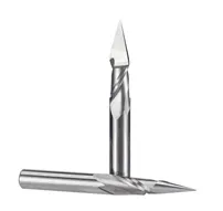 CNC Router Bit 6mm 2 Flute Spiral Pyramid Engraving Bits