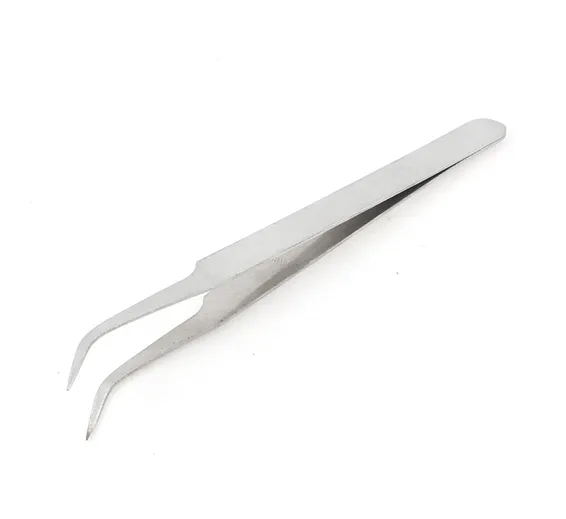 Bend Tweezers Stainless Steel Electronics Watchmakers Bent Tweezers