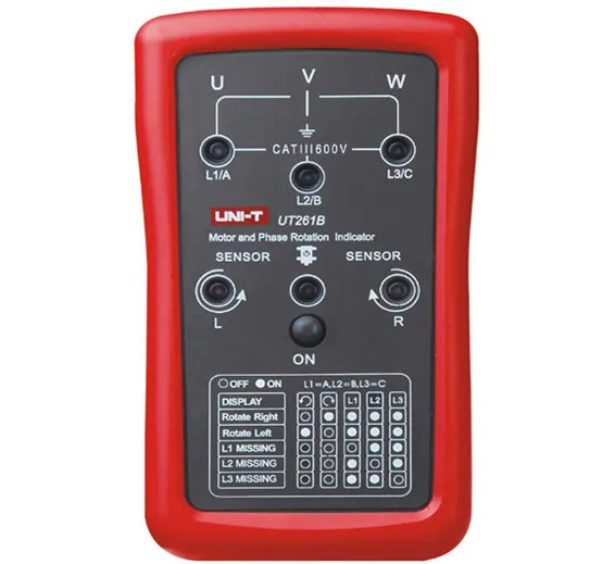 UNI T UT261B Phase Sequence Motor Rotation Indicator Meter